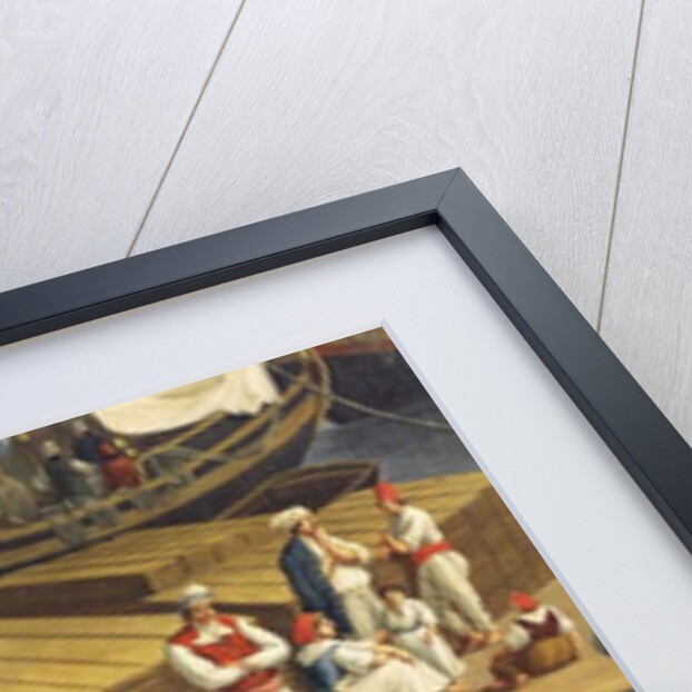 Detail from the View of Port of Messina from Palazzo del Senato, 18thcentury by Jacob-Philippe Hackert