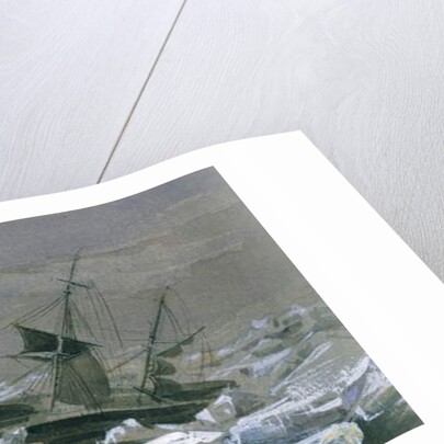 Shipment of James Clark Ross with the ships 'Erebus' and 'Terror' in search of the south magnetic pole by English School