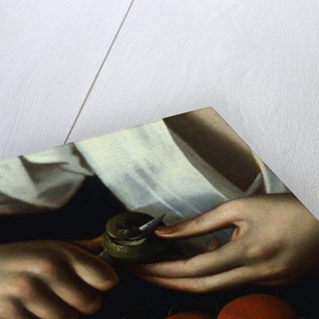 Boy Peeling Fruit, detail, 1591 by Michelangelo Merisi da Caravaggio