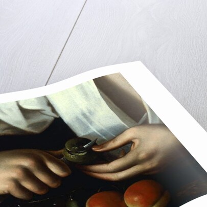 Boy Peeling Fruit, detail, 1591 by Michelangelo Merisi da Caravaggio
