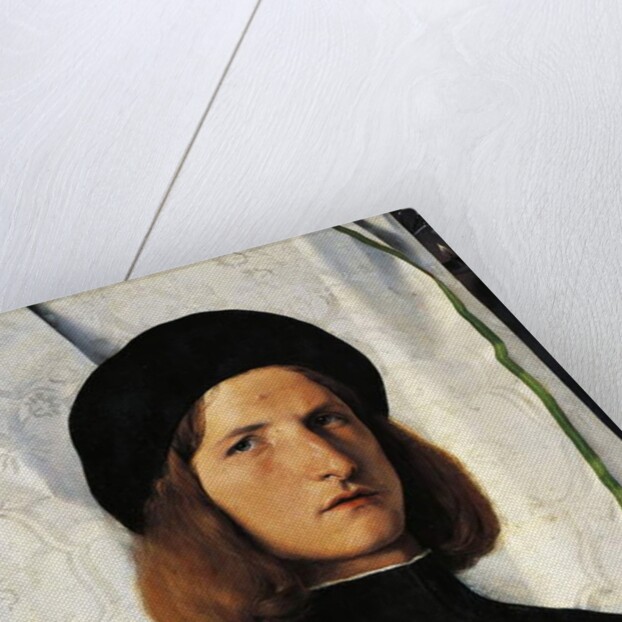 Portrait of young man with lamp, 1508 by Lorenzo Lotto