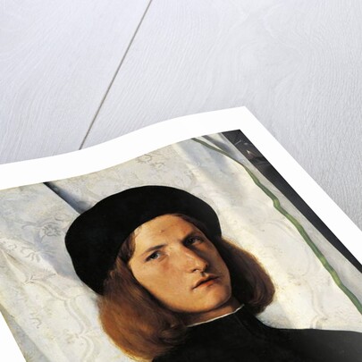 Portrait of young man with lamp, 1508 by Lorenzo Lotto