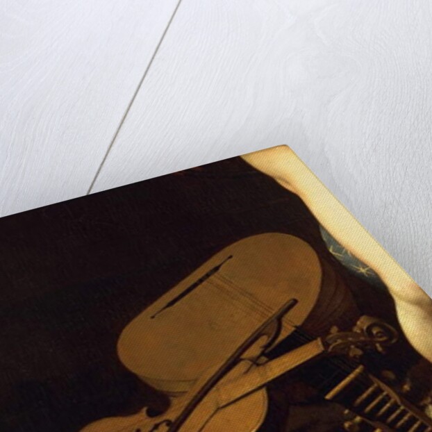 Representation of musical instruments by Michelangelo Merisi da Caravaggio