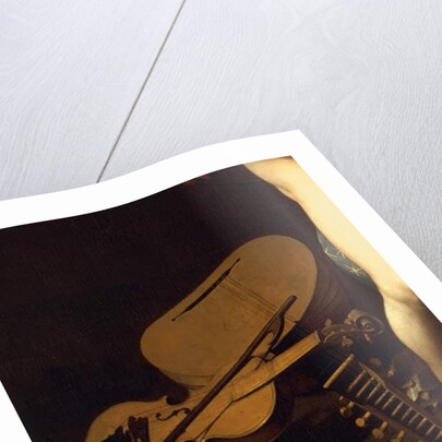 Representation of musical instruments by Michelangelo Merisi da Caravaggio