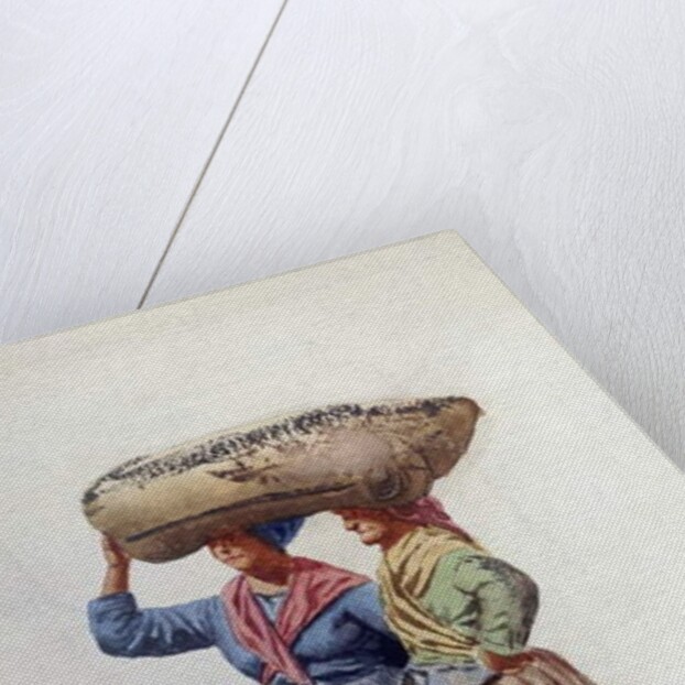 Two women dock workers at Genoa port, c.1890 by L. Allavena