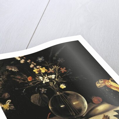 Still life with flowers and fruit, by Master of the Hartford Still Life, c.1600-10 by Michelangelo Merisi da Caravaggio