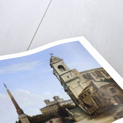 Trinita' dei Monti and the French Academy, Rome by Giambattista Bassi
