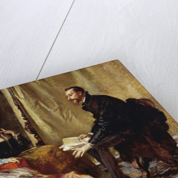 Torquato Tasso reading Liberated Jerusalem to Eleonora d'Este, detail, 1865 by Domenico Morelli