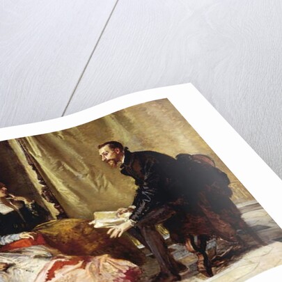 Torquato Tasso reading Liberated Jerusalem to Eleonora d'Este, detail, 1865 by Domenico Morelli