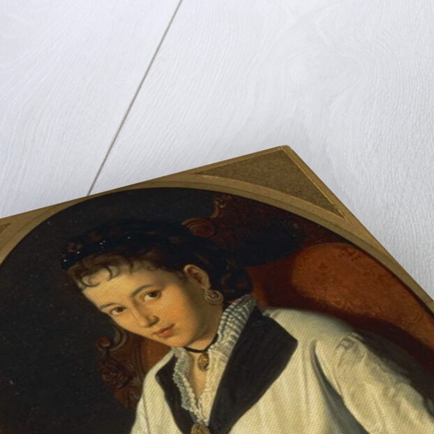 Portrait of Young Woman 1840-1869 by Pompeo Molmenti