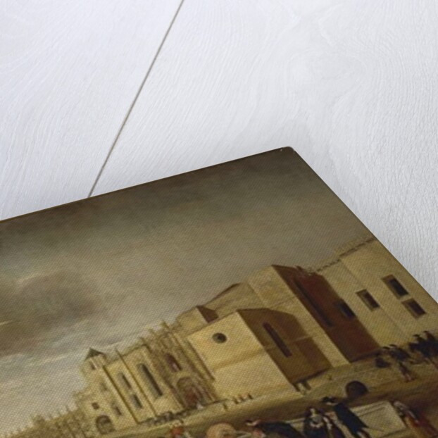 Panoramic view of Jeronimos Monastery and Belem Square, Lisbon, 1650 by Filipe Lobo