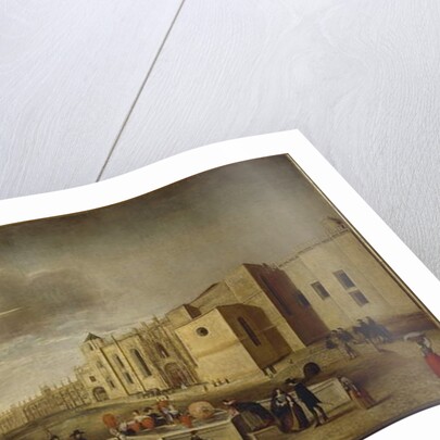 Panoramic view of Jeronimos Monastery and Belem Square, Lisbon, 1650 by Filipe Lobo