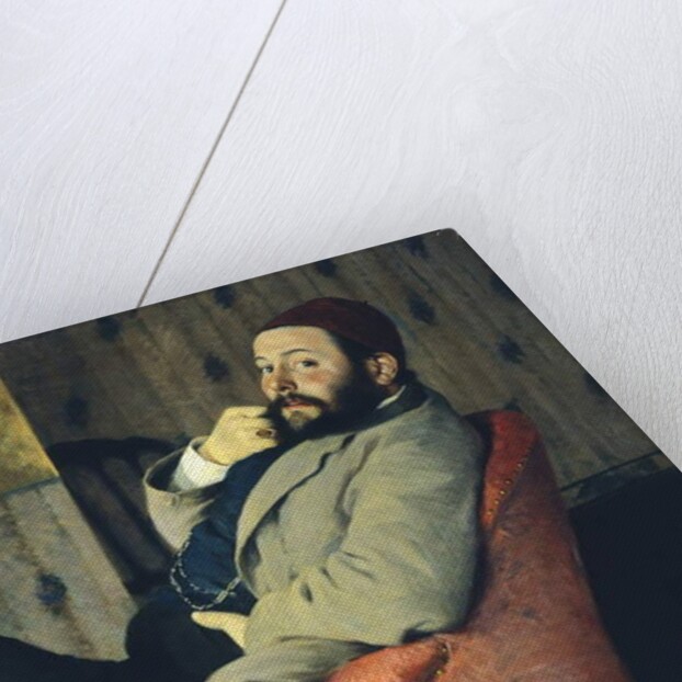 Diego Martelli by fireplace, 1879 by Federigo Zandomeneghi