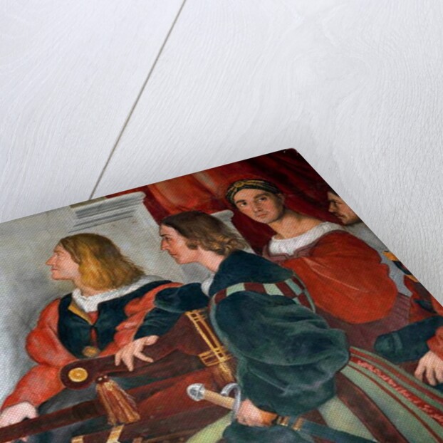 Papal bearers, detail of The Mass at Bolsena, Room of Heliodorus, 1511-14 by Raphael (1483-1520)