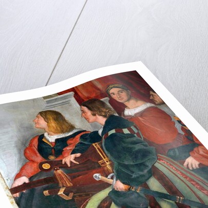 Papal bearers, detail of The Mass at Bolsena, Room of Heliodorus, 1511-14 by Raphael (1483-1520)