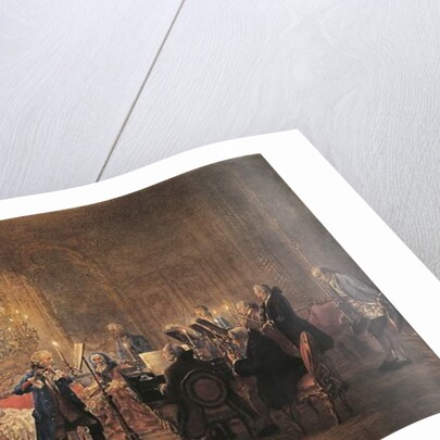 Concert for flute with Frederick the Great in Sanssouci, 1852 by Adolph Friedrich Erdmann von Menzel