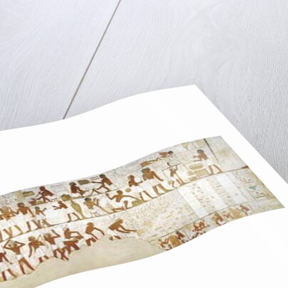 Craftsmen, burial chamber in the Tomb of city governor and vizier Rekhmire, Sheikh 'Abd al-Qurna, Egypt (wall painting_ by Egyptian 18th Dynasty