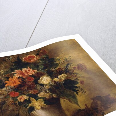 Flowers and Fruit by Ferdinand Victor Eugene Delacroix