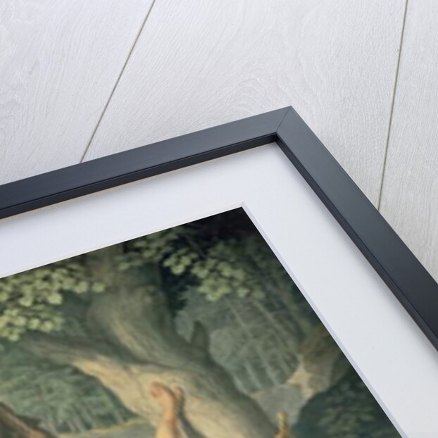 Hagen killing Siegfried at fountain, Hall of Nibelungens, 1831-1867 by Julius Schnorr von Carolsfeld