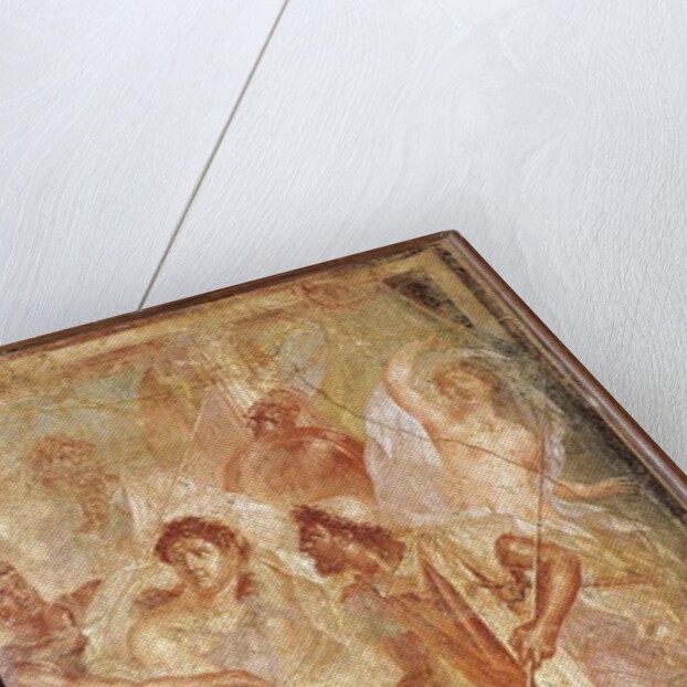 Ulysses and Diomedes recognizing Achilles disguised as the female Pyrrha among the Daughters of Lycomedes at Skyros, from Pompeii by Roman