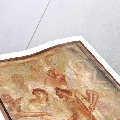 Ulysses and Diomedes recognizing Achilles disguised as the female Pyrrha among the Daughters of Lycomedes at Skyros, from Pompeii by Roman