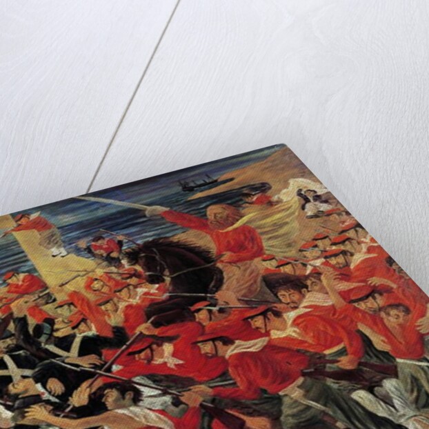 Battle of Milazzo fought between 17 and 24 July 1860 by Arnaldo Badodi