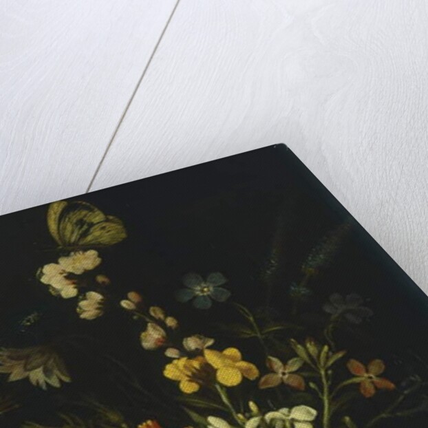 Still life with flowers and fruit, by Master of the Hartford Still Life, c.1600-10 by Michelangelo Merisi da Caravaggio