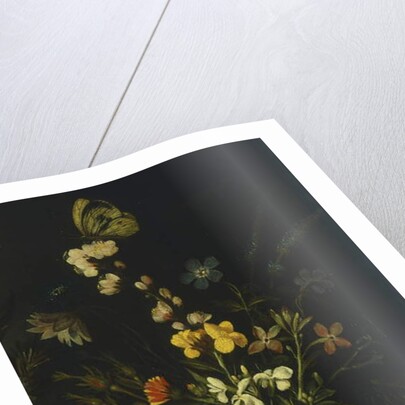 Still life with flowers and fruit, by Master of the Hartford Still Life, c.1600-10 by Michelangelo Merisi da Caravaggio