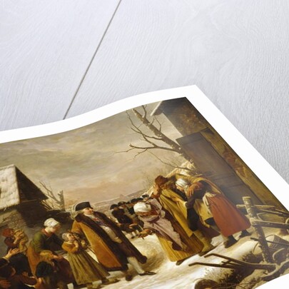 Louis XVI Distributing Alms to the Poor of Versailles during the Winter of 1788, 1817 by Louis Hersent