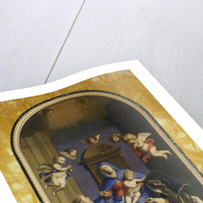 Our Lady of the Rosary with St Dominic and St Catherine, Chapel of St Catherine, Basilica of St Sabine, Rome, Italy, 17th century by Il (1609-85) Sassoferrato