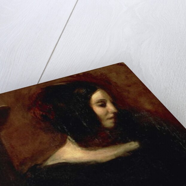 Portrait of George Sand, 1838 by Ferdinand Victor Eugene Delacroix