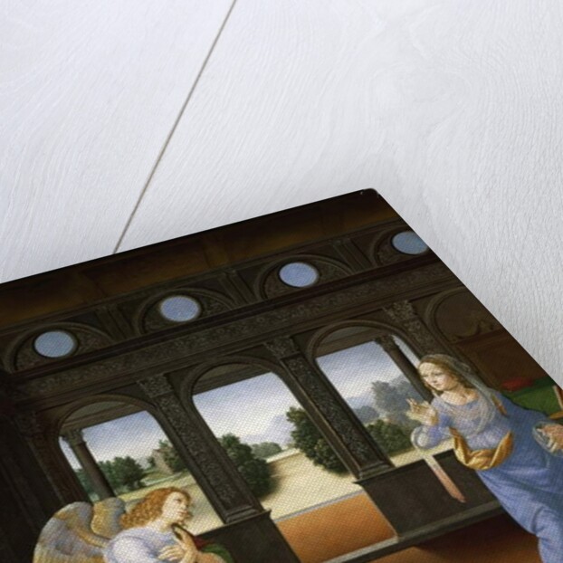 The Annunciation and Three Stories from Genesis c.1480-85 by Lorenzo di Credi