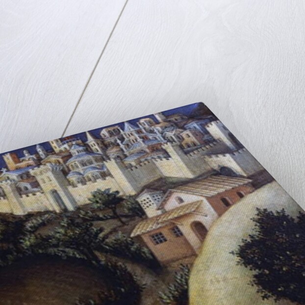 Adoration of the Magi Altarpiece, detail of central predella panel of Egypt, 1423 by Gentile da Fabriano