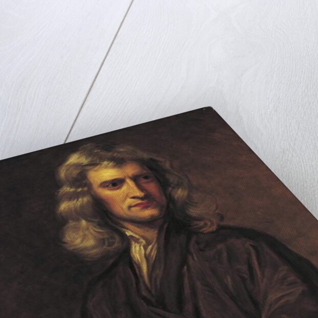 Portrait of Isaac Newton, after the original by Sir Godfrey Kneller of 1689, 1863 by Thomas Barlow