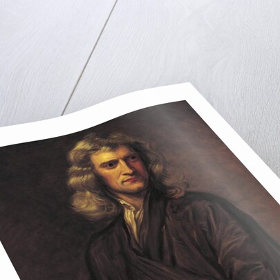 Portrait of Isaac Newton, after the original by Sir Godfrey Kneller of 1689, 1863 by Thomas Barlow