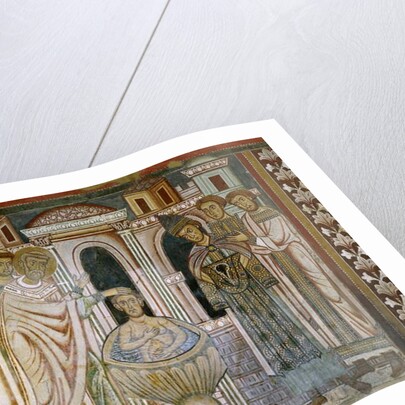 Emperor Constantine, having been cured of leprosy by Italian School