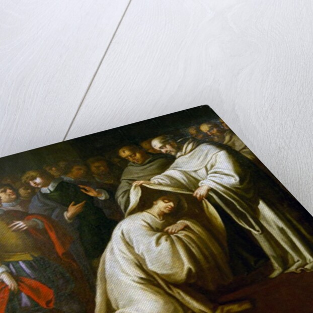 St Bernard of Clairvaux covering a man with robes. by Bento Coelho da Silveira