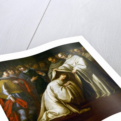 St Bernard of Clairvaux covering a man with robes. by Bento Coelho da Silveira