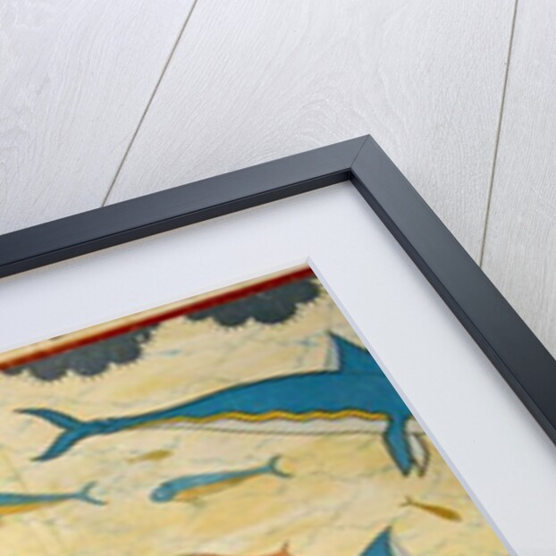 The Dolphin Fresco in the Queen's Bathroom, Knossos, Crete 1550-1450 BC by Minoan Minoan