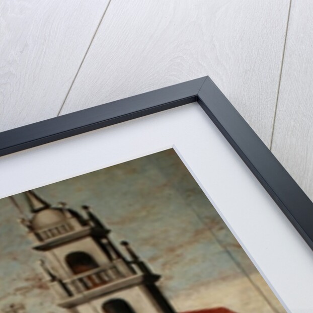 St. Dominic and St. Francis holding a miniature model of the church at As Ermidas by Anonymous