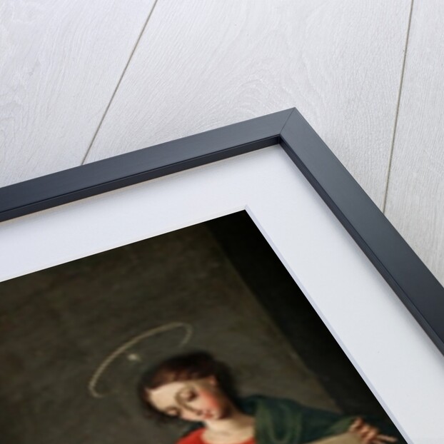 A saint presenting a portrait of Saint Dominic to the Virgin Mary by Spanish School