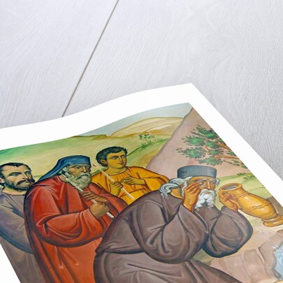 A Priest in mourning collecting his tears in a Tear Jar, Cyprus by Cypriot Cypriot