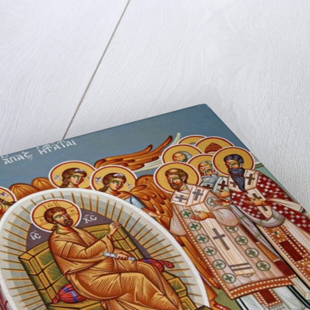 Seated Christ surrounded by Angels, Kykkos Monastery Mural, Cyprus by Cypriot Cypriot