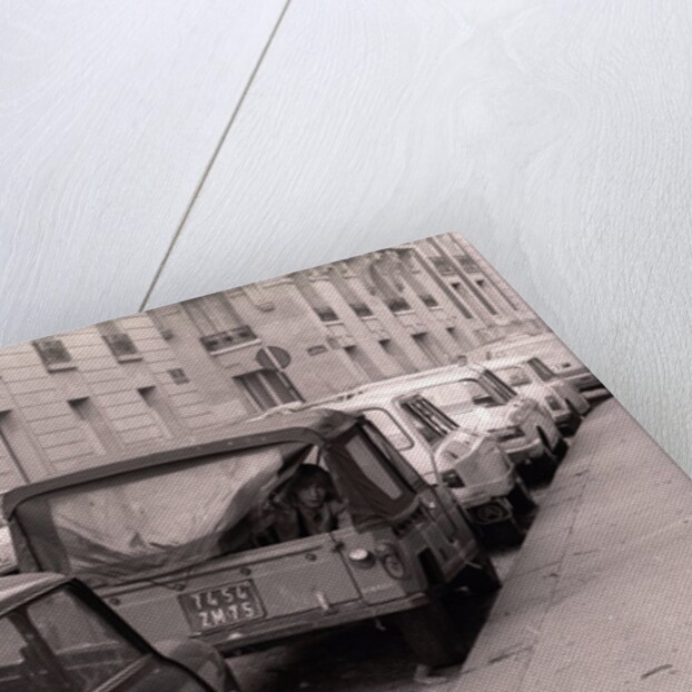 Actor Renaud on set on a movie, 1975 by Didier Gaillard