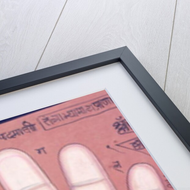 Tantric diagram of the right hand by School Indian