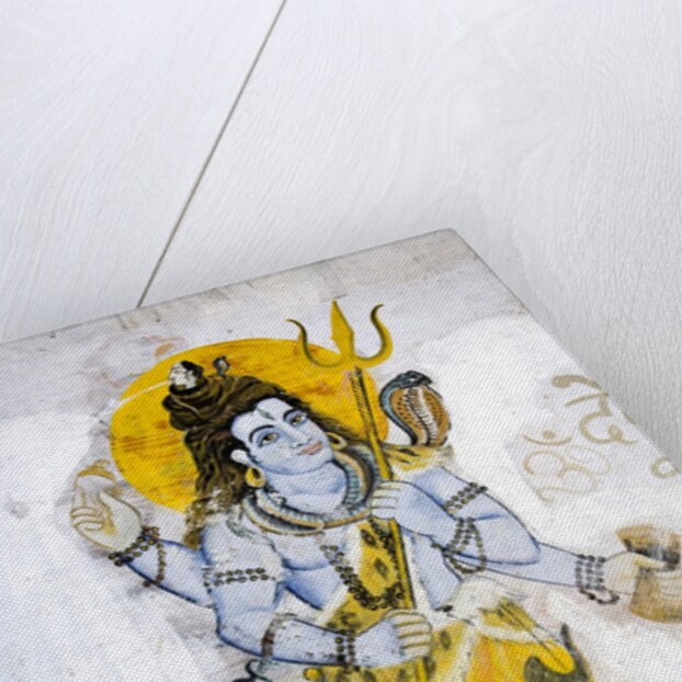The god Shiva with a trishul by School Indian