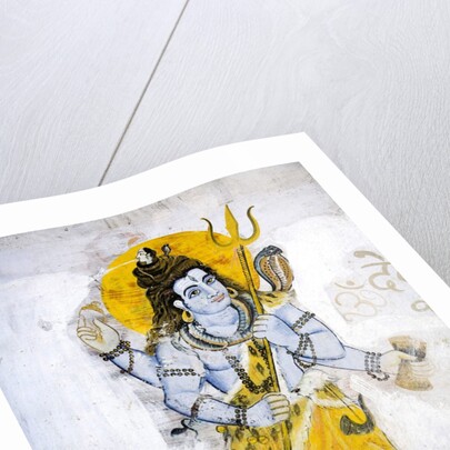 The god Shiva with a trishul by School Indian