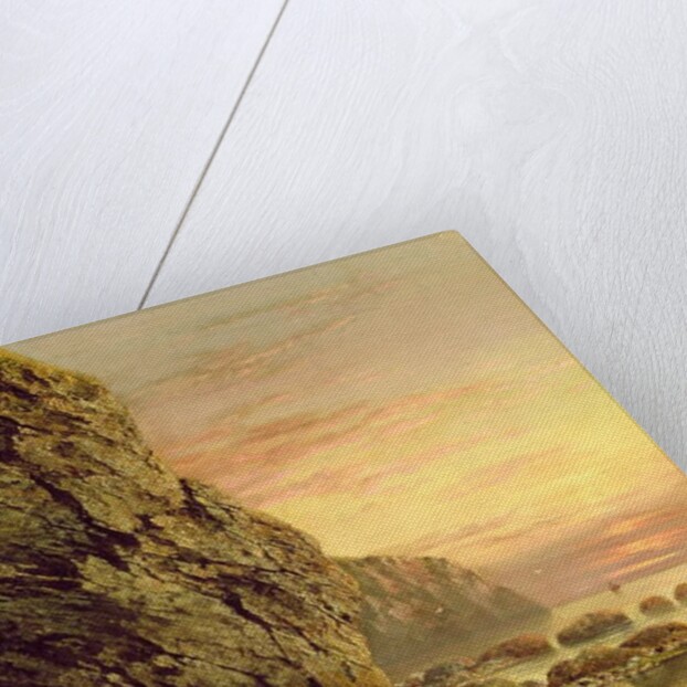 Seascape with Cliff at Sunset, 1889 by J. H. Blunt