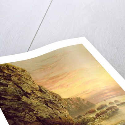 Seascape with Cliff at Sunset, 1889 by J. H. Blunt