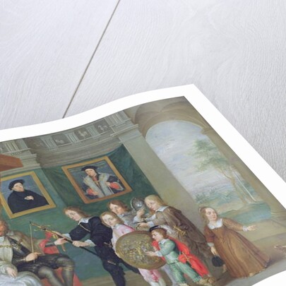 Thomas Howard, 14th Earl of Arundel is presented with arms by his children to mark his appointment to lead the army against Scotland in 1639 by Philip Fruytiers